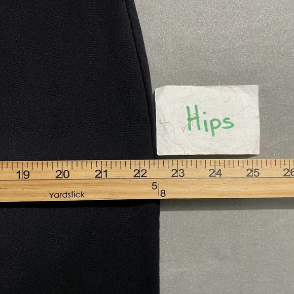 Maurices Trousers Size 15 16 Long Black Wide Leg Flare Pants Y2K Office Goth - Picture 9 of 12